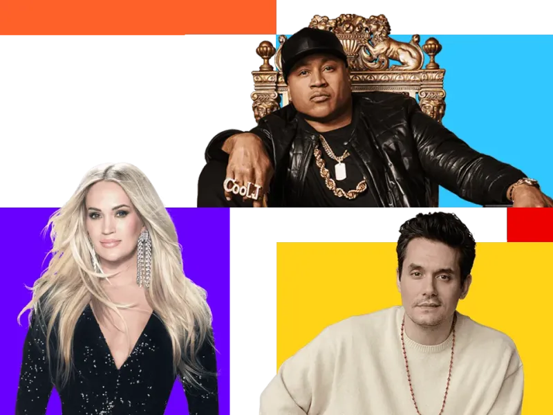 Carrie Underwood, LL Cool J, John Mayer